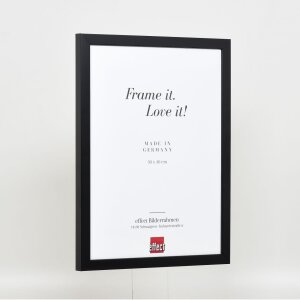 Efecto Marco de madera Cubo superior 42x59,4 cm cristal acrílico negro calidad museo