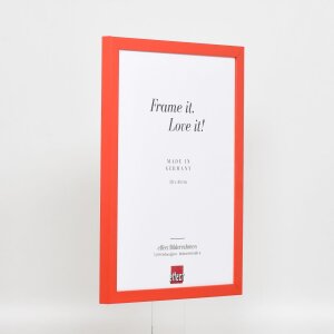 Efecto Marco de madera Cubo superior 45x60 cm cristal acrílico rojo calidad museo