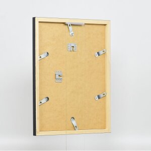 Cubo superior con marco de madera efecto 70x70 cm cristal acrílico negro calidad museo