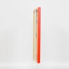 Efecto marco de madera Cubo superior 30,5x91,5 cm cristal acrílico rojo calidad museo