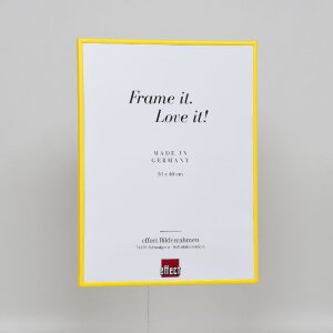 Marco de plástico efecto Art amarillo 20x28 cm cristal de museo