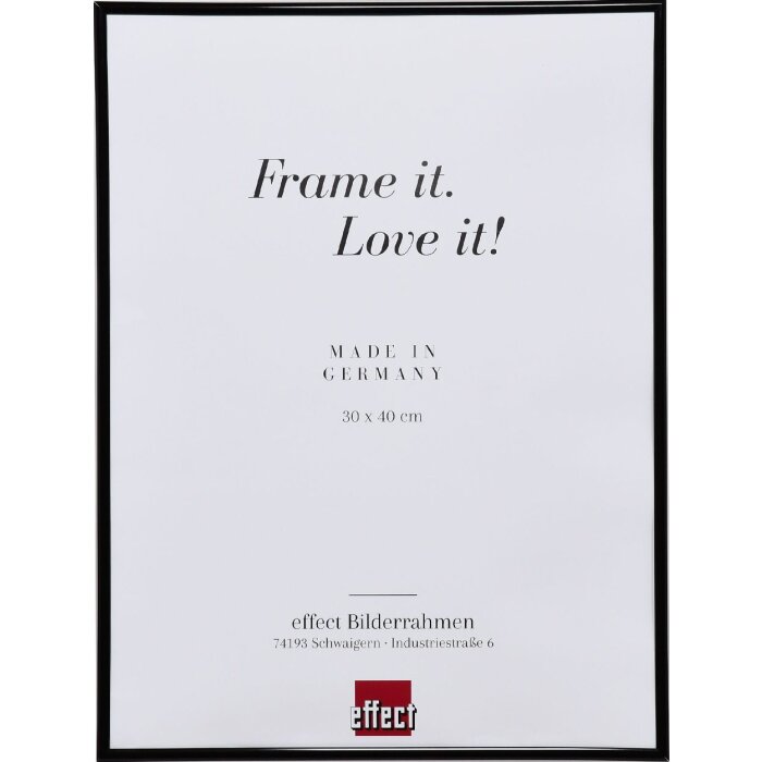 Marco de plástico efecto Art negro 59,4x84,1 cm cristal de museo