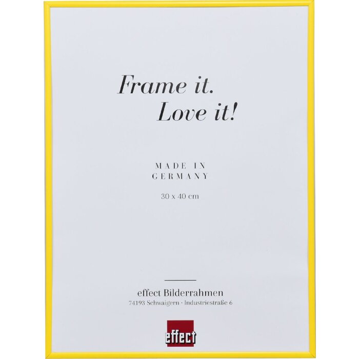 Marco de plástico efecto Art amarillo 59,4x84,1 cm cristal de museo