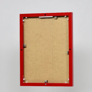 Efecto Quadro marco de aluminio 18x32 cm rojo con cristal de museo