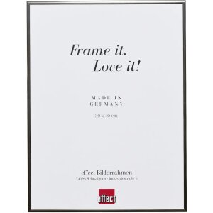 Efecto Quadro marco 20x20 cm plata alto brillo museo...