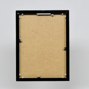 Efecto marco de aluminio Quadro 20x28 cm cristal de museo negro alto brillo