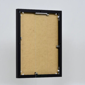Efecto marco de aluminio Quadro 20x28 cm cristal de museo negro alto brillo