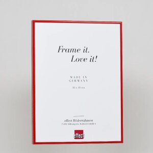 Marco de aluminio efecto Quadro 21x29,7 cm cristal de museo rojo