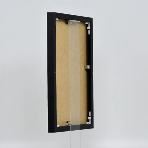 Efecto marco de aluminio Quadro 23x70 cm cristal de museo negro