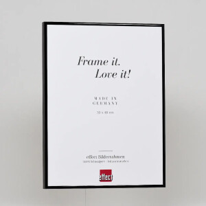 Effect Quadro Marco Aluminio 30x45 cm negro brillo con cristal museo