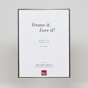 Marco de fotos de aluminio Effect Quadro 35x100 cm, acabado plata brillante y vidrio de museo