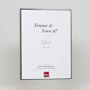 Marco de fotos de aluminio Effect Quadro 40x60 cm plata alto brillo cristal museo