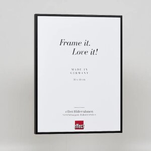 Marco de fotos de aluminio Effect Quadro 42x59,4 cm negro con cristal de museo