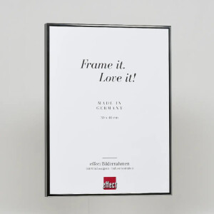 Marco de fotos de aluminio Effect Quadro 45x60 cm antiguo plateado con cristal de museo