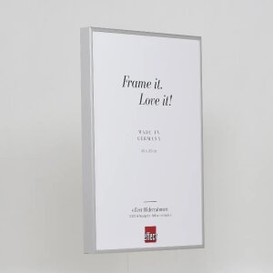 Marco de fotos de aluminio Effect Quadro 45x80 cm, plata mate con vidrio de museo