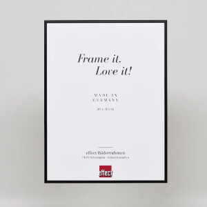 Marco de fotos de aluminio Effect Quadro 45x80 cm negro con cristal de museo