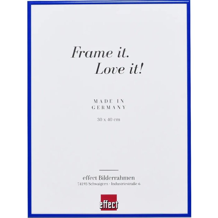 Marco de fotos Retroaluminio Quadro 50x100 cm azul con vidrio de museo