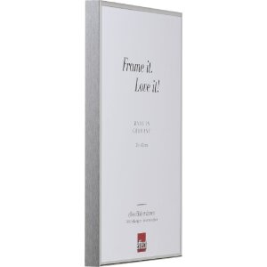 Marco de fotos Effect Quadro de aluminio 50x100 cm, plata brillante con cristal de museo