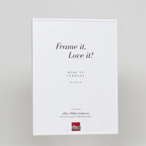 Marco de fotos de aluminio Effect Quadro 50x50 cm blanco con cristal de museo