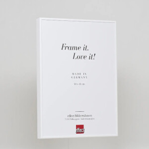 Marco de fotos de aluminio Quadro 50x60 cm blanco con cristal de museo