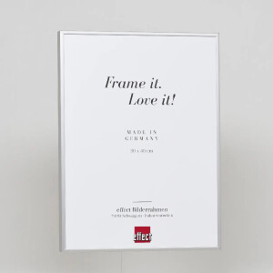 Marco de fotos de aluminio Effect Quadro 50x75 cm plateado con cristal de museo