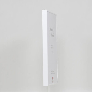 Marco de fotos de aluminio Quadro 60x60 cm blanco con vidrio museo MDF Hohlkammer