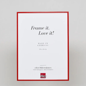 Marco de fotos de aluminio Effect Quadro 60x60 cm rojo con vidrio de museo MDF-Rückwand
