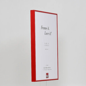 Marco de fotos de aluminio Effect Quadro 60x60 cm rojo con vidrio de museo MDF-Rückwand