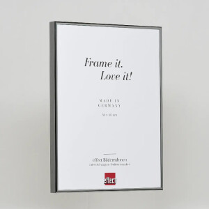 Marco de fotos de aluminio Effect 60x60 cm antiguo plateado con vidrio de museo