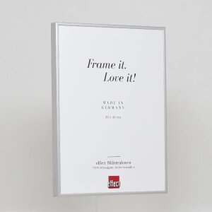 Marco de fotos de aluminio Effect Quadro 60x80 cm Plateado con cristal de museo