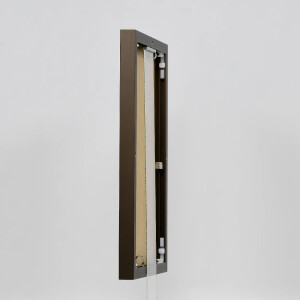 Marco de fotos de aluminio Effect Quadro 60x80 cm bronce vidrio museo