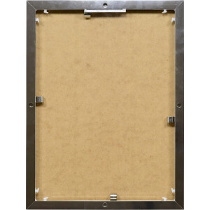 Marco de fotos de aluminio Effect Quadro 60x90 cm plateado brillante con cristal de museo