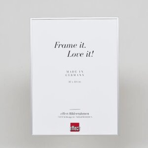 Marco de fotos de aluminio Quadro 70x100 cm plateado con vidrio museo