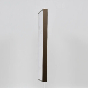 Marco de fotos de aluminio Effect Quadro 30,5x91,5 cm Bronce con cristal de museo
