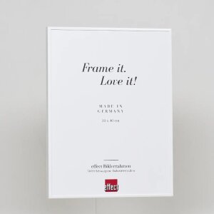 Marco de fotos de aluminio Quadro 61x91,5 cm blanco con cristal de museo