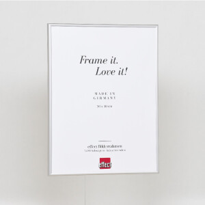 Marco de fotos Effect Serie 1 con vidrio museo plateado 20 x 25 cm