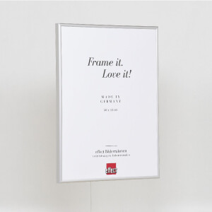 Marco de fotos Effect Serie 1 con vidrio museo plateado 20 x 25 cm