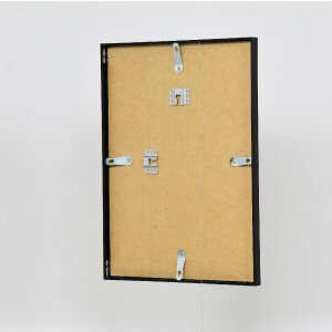Marco de fotos effect, serie de aluminio 1, cristal de museo negro, 30 x 40 cm