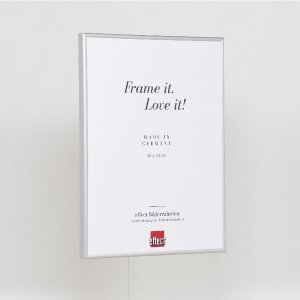 Marco de fotos Effect Serie 1 con vidrio museo plateado 40 x 60 cm