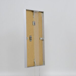 Marco de fotos de aluminio Effect Serie 2 con vidrio de museo plateado 13x18 cm