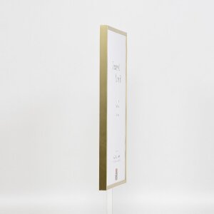 Marco de fotos de aluminio Effect Serie 2 con cristal de museo dorado 15x20 cm