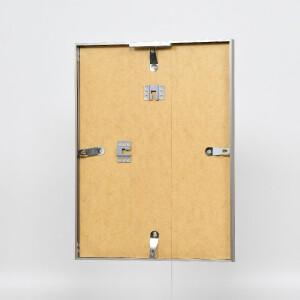 Marco de fotos de aluminio Effect Serie 2 con cristal de museo, acabado grau cepillado, 15x20 cm