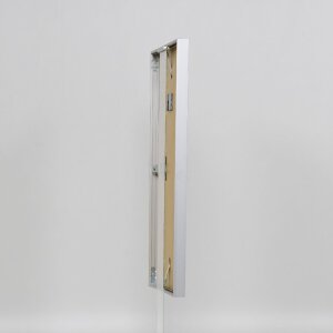 Marco de fotos de aluminio Efecto Serie 2 Vidrio Museo Plata 20x28 cm