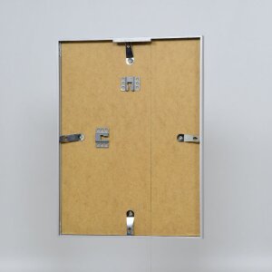 Marco de fotos de aluminio Serie 2 con cristal de museo plata 20x30 cm