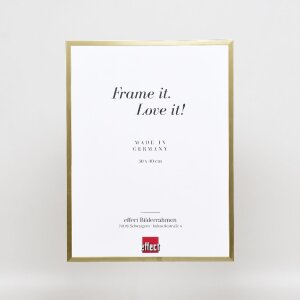 Marco de fotos de aluminio Effect Serie 2 con cristal de museo dorado 20x30 cm