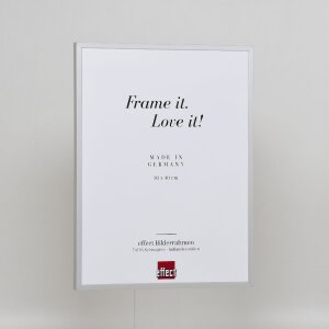 Marco de fotos de aluminio Effect Serie 2 Cristal de museo plateado 23x70 cm