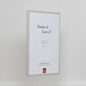 Marco de fotos de aluminio Efecto Serie 2 con vidrio de museo plata 24x30 cm