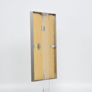 Marco de fotos de aluminio Effect Serie 2 con cristal de museo gris cepillado 24x30 cm