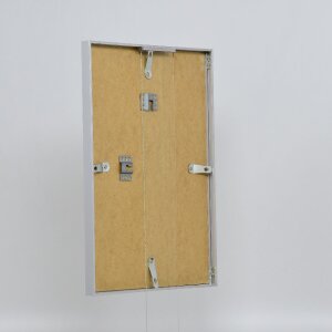 Marco de fotos de aluminio Effect Serie 2 cristal museo plateado 25x35 cm