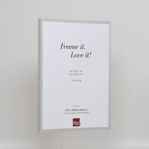 Marco de fotos de aluminio Effect Serie 2 cristal de museo plateado 25x50 cm